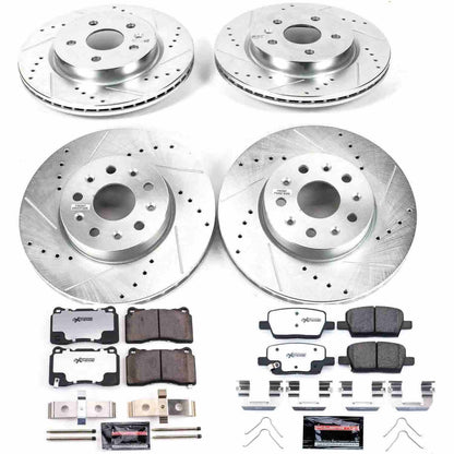 PowerStop Power Stop 16-19 Chevrolet Camaro Front & Rear Z26 Street Warrior Brake Kit K7293-26