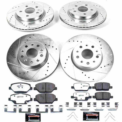 PowerStop Power Stop 16-19 Chevrolet Camaro Front & Rear Z26 Street Warrior Brake Kit K7296-26