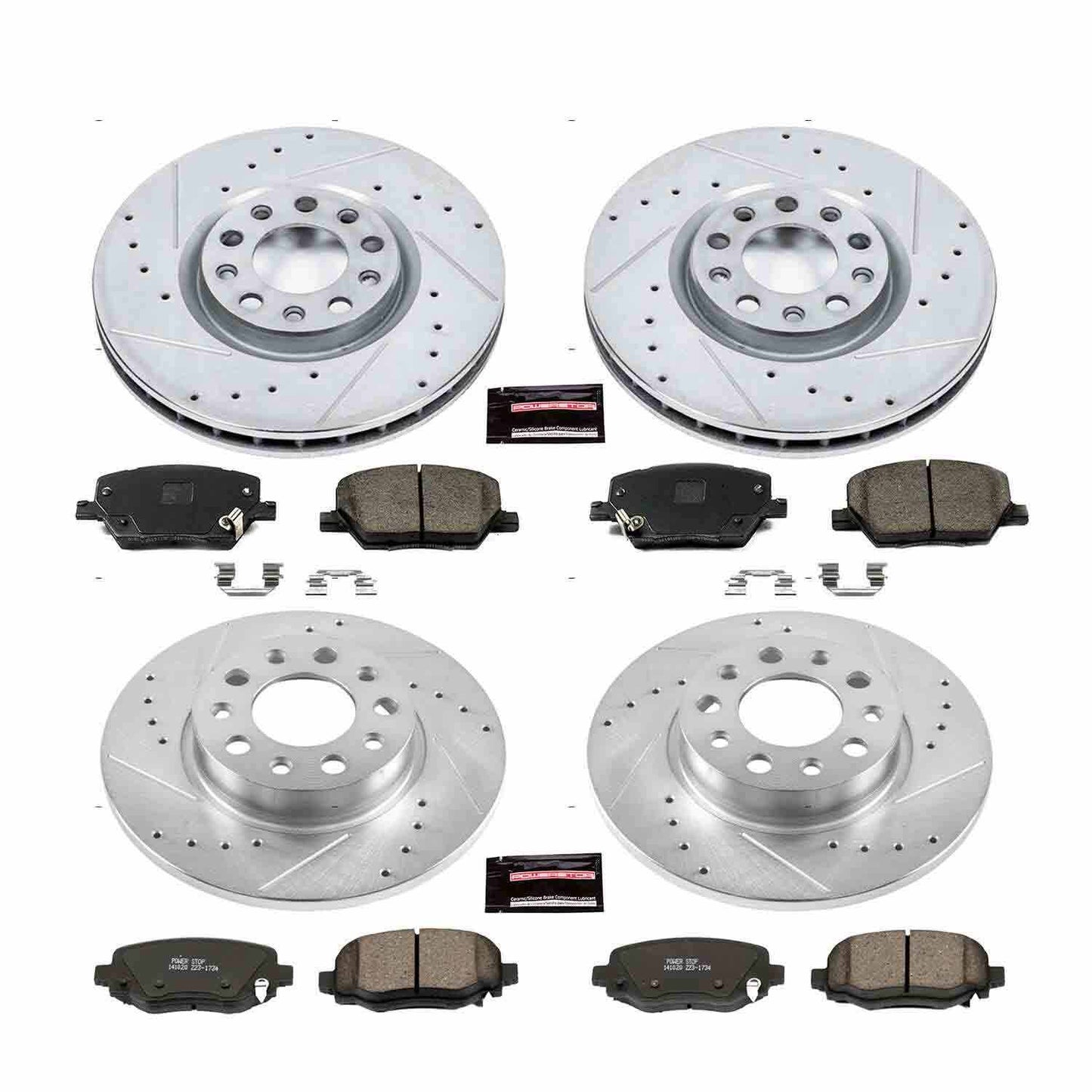 PowerStop Power Stop 16-18 Fiat 500X Front & Rear Z23 Evolution Sport Brake Kit K7300