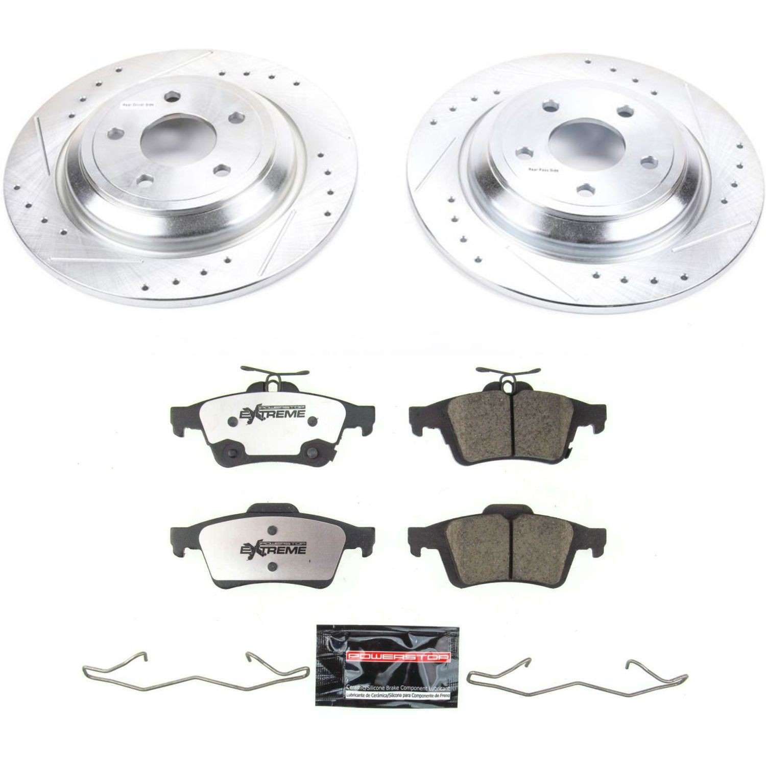 Power Stop 16-18 Ford Focus Rear Z26 Street Warrior Brake Kit K7320-26