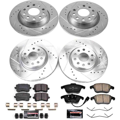 PowerStop Power Stop 2015 Audi Q3 Front & Rear Z23 Evolution Sport Brake Kit K7339