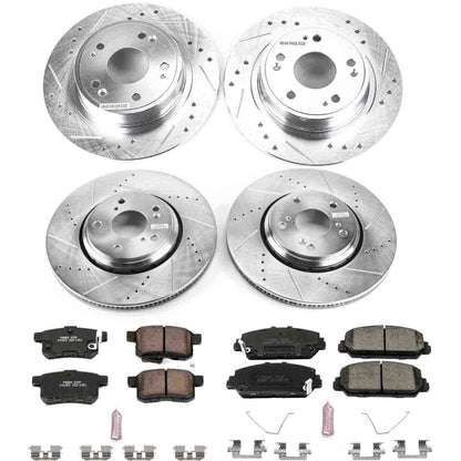 PowerStop Power Stop 16-17 Honda Accord Front & Rear Z23 Evolution Sport Brake Kit K7348