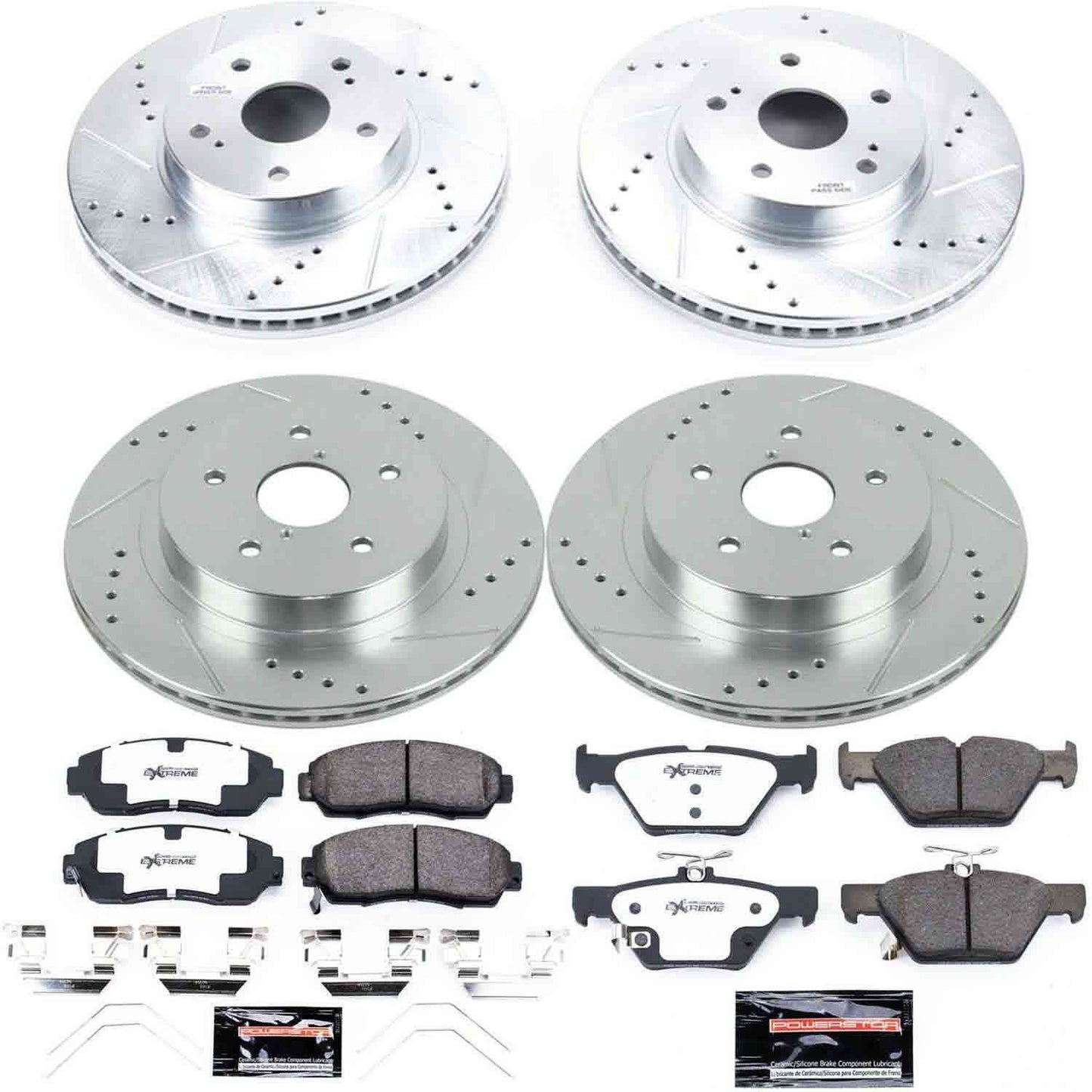 PowerStop Power Stop 15-18 Subaru Legacy Front & Rear Z26 Street Warrior Brake Kit K7357-26