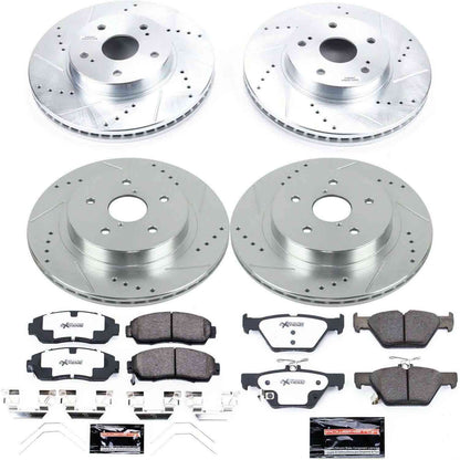 PowerStop Power Stop 15-18 Subaru Legacy Front & Rear Z26 Street Warrior Brake Kit K7357-26