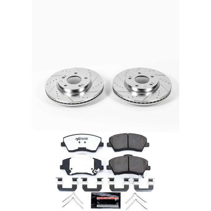 PowerStop Power Stop 17-19 Hyundai Elantra Front Z36 Truck & Tow Brake Kit K7370-36