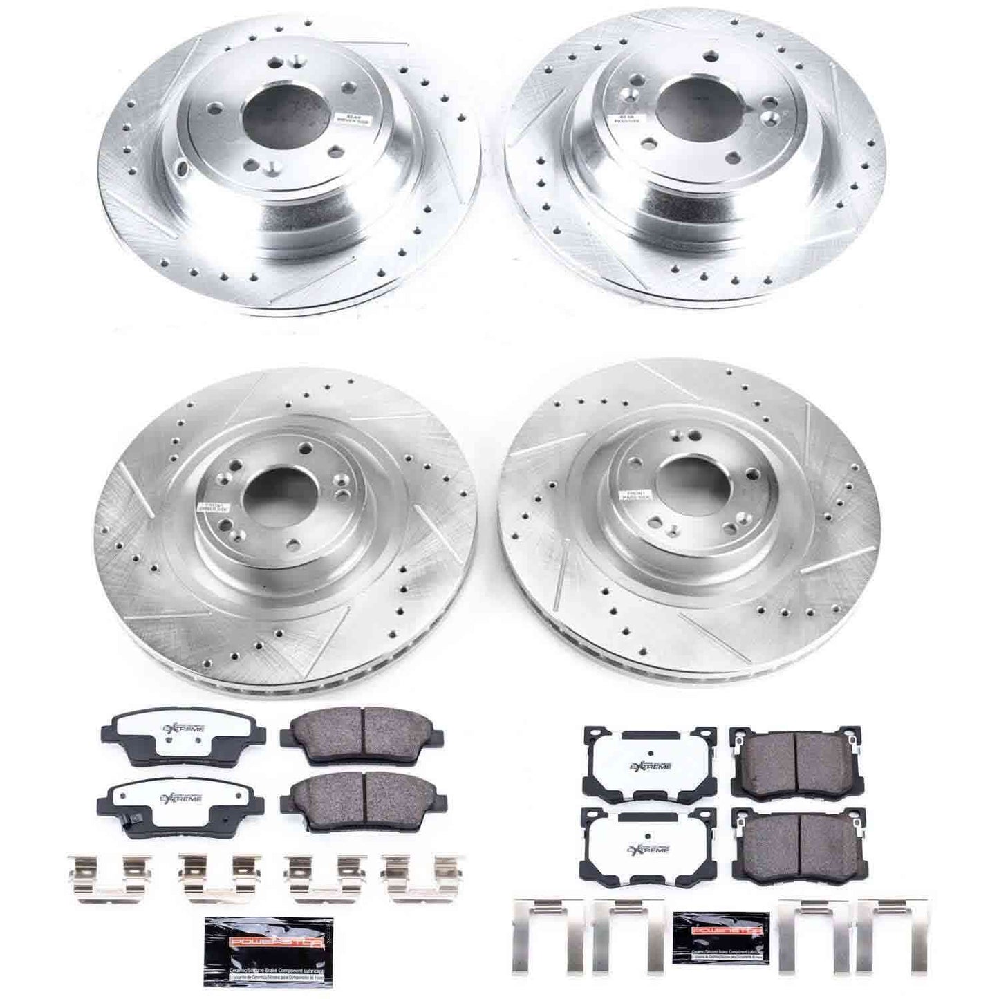 PowerStop Power Stop 15-16 Hyundai Genesis Front & Rear Z26 Street Warrior Brake Kit K7386-26