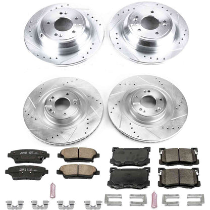 PowerStop Power Stop 15-16 Hyundai Genesis Front & Rear Z23 Evolution Sport Brake Kit K7386