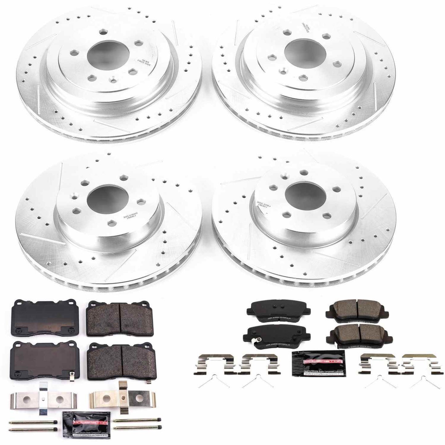 PowerStop Power Stop 16-18 Cadillac ATS Front & Rear Z23 Evolution Sport Brake Kit K7403