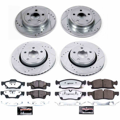 PowerStop Power Stop 17-19 Jeep Grand Cherokee Front & Rear Z36 Truck & Tow Brake Kit K7413-36