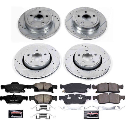 PowerStop Power Stop 17-19 Jeep Grand Cherokee Front & Rear Z23 Evolution Sport Brake Kit K7413
