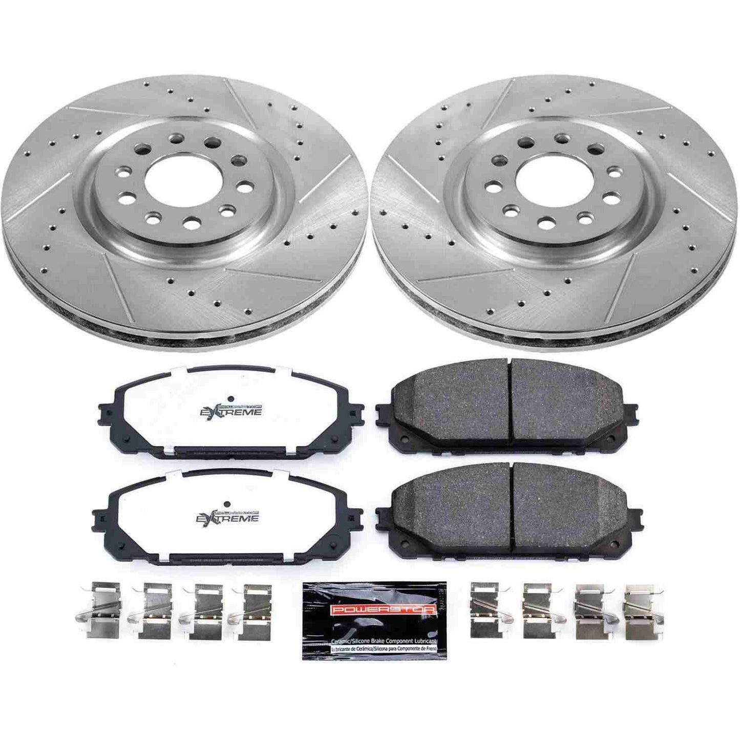 PowerStop Power Stop 17-19 Jeep Cherokee Front Z36 Truck & Tow Brake Kit K7414-36