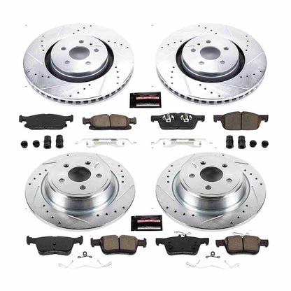 PowerStop Power Stop 17-18 Lincoln Continental Front & Rear Z23 Evolution Sport Brake Kit K7416
