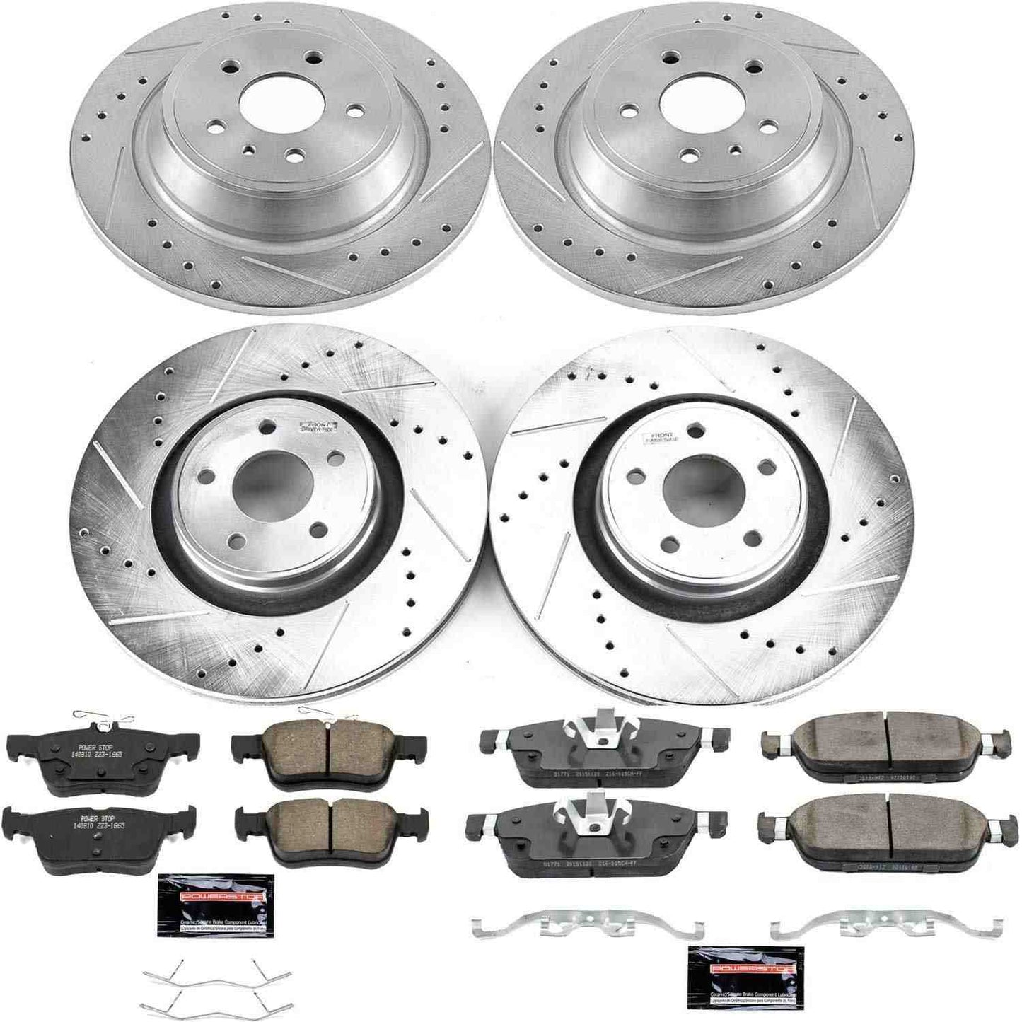 PowerStop Power Stop 15-17 Lincoln MKC Front & Rear Z23 Evolution Sport Brake Kit K7418