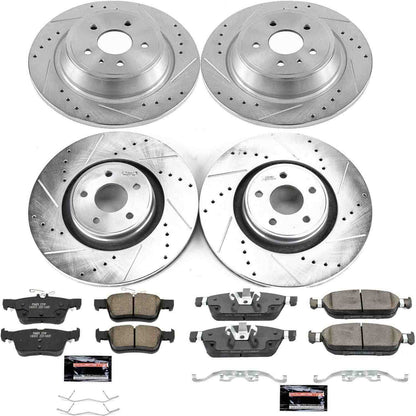 PowerStop Power Stop 15-17 Lincoln MKC Front & Rear Z23 Evolution Sport Brake Kit K7418