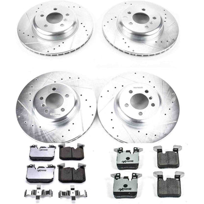 PowerStop Power Stop 12-15 BMW 335i Front & Rear Z26 Street Warrior Brake Kit K7436-26