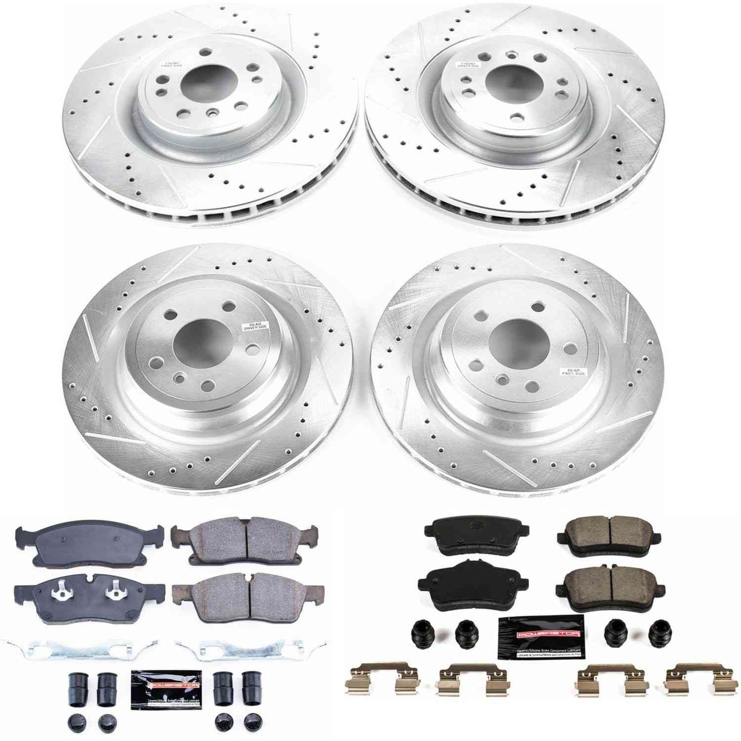 PowerStop Power Stop 2016 Mercedes-Benz GLE300d Front & Rear Z23 Evolution Sport Brake Kit K7437