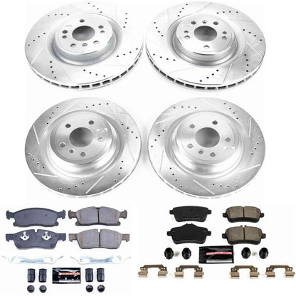 PowerStop Power Stop 2016 Mercedes-Benz GLE300d Front & Rear Z23 Evolution Sport Brake Kit K7437