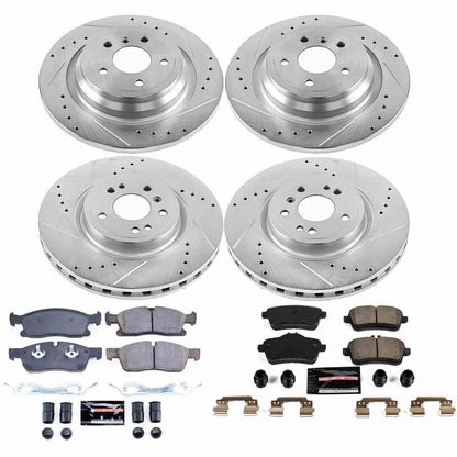PowerStop Power Stop 2016 Mercedes-Benz GLE300d Front & Rear Z23 Evolution Sport Brake Kit K7441