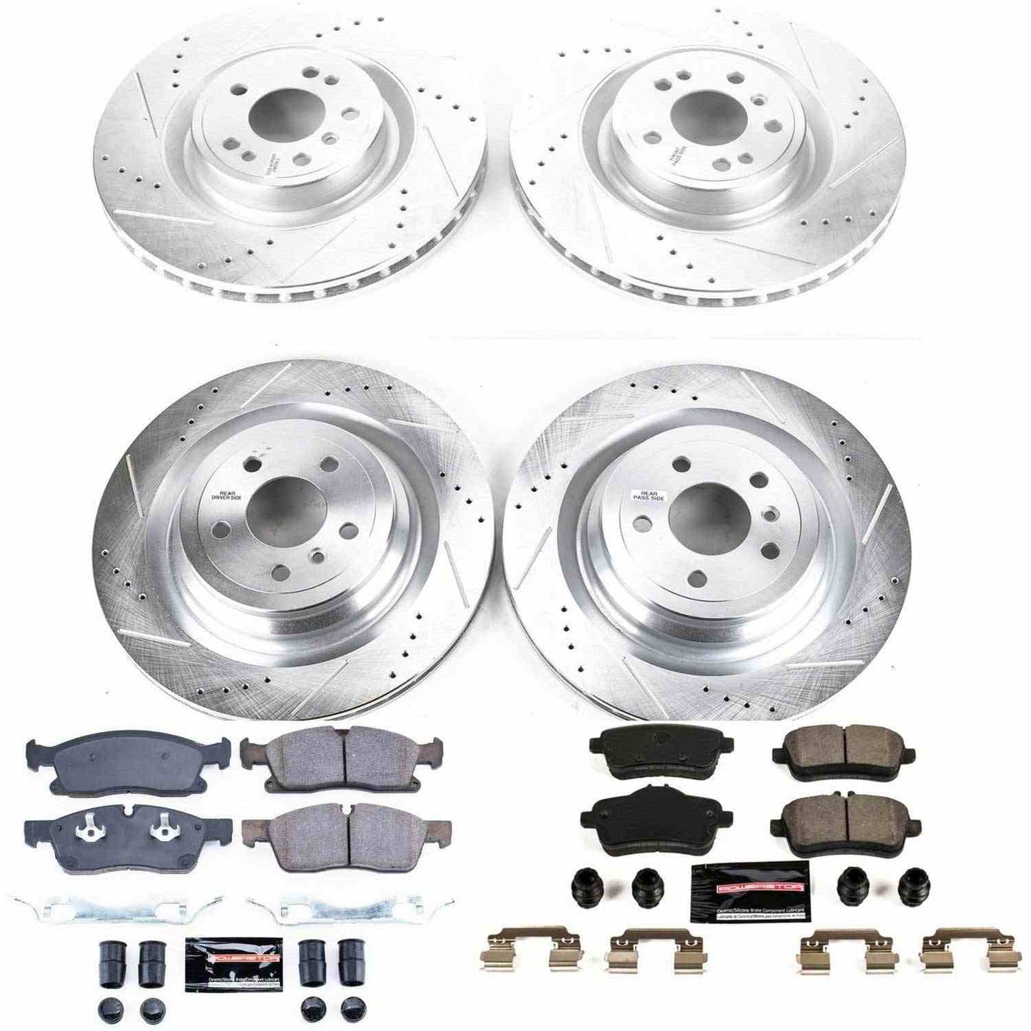 PowerStop Power Stop 2017 Mercedes-Benz GLS450 Front & Rear Z23 Evolution Sport Brake Kit K7445