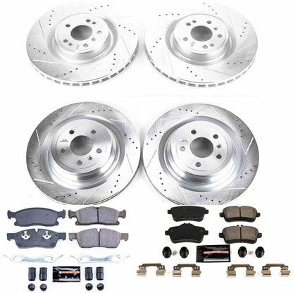 PowerStop Power Stop 2017 Mercedes-Benz GLS450 Front & Rear Z23 Evolution Sport Brake Kit K7445