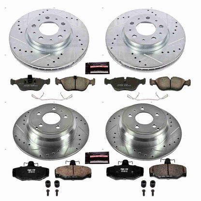 PowerStop Power Stop 1997 Volvo 850 Front & Rear Z23 Evolution Sport Brake Kit K7498