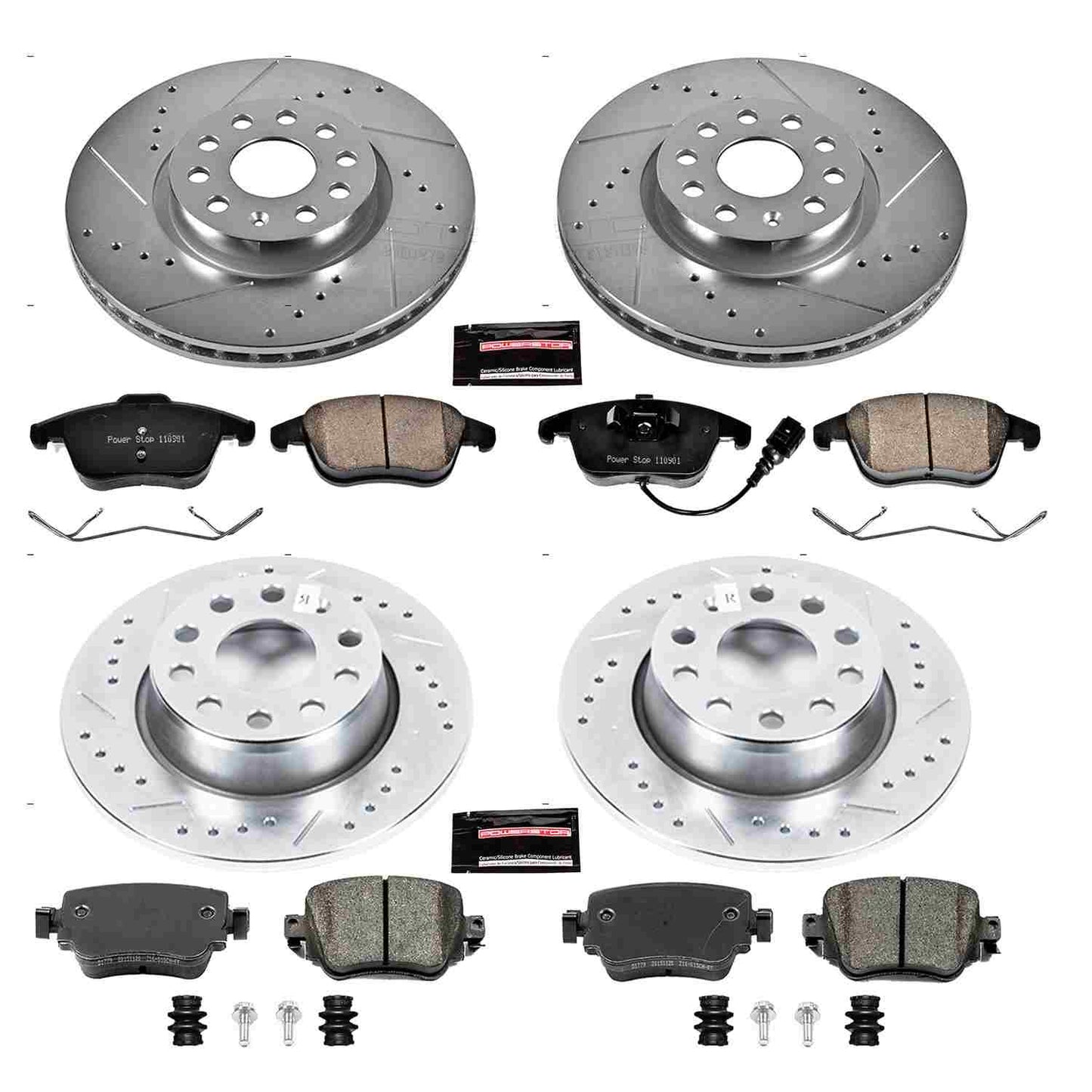 PowerStop Power Stop 15-18 Volkswagen Passat Front & Rear Z23 Evolution Sport Brake Kit K7501