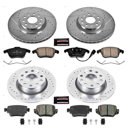 PowerStop Power Stop 15-18 Volkswagen Passat Front & Rear Z23 Evolution Sport Brake Kit K7501