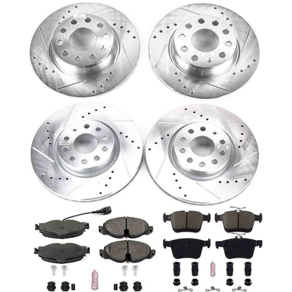 PowerStop Power Stop 15-18 Audi A3 Front & Rear Z23 Evolution Sport Brake Kit K7502