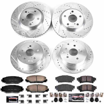 PowerStop Power Stop 16-18 Toyota Mirai Front & Rear Z23 Evolution Sport Brake Kit K7503