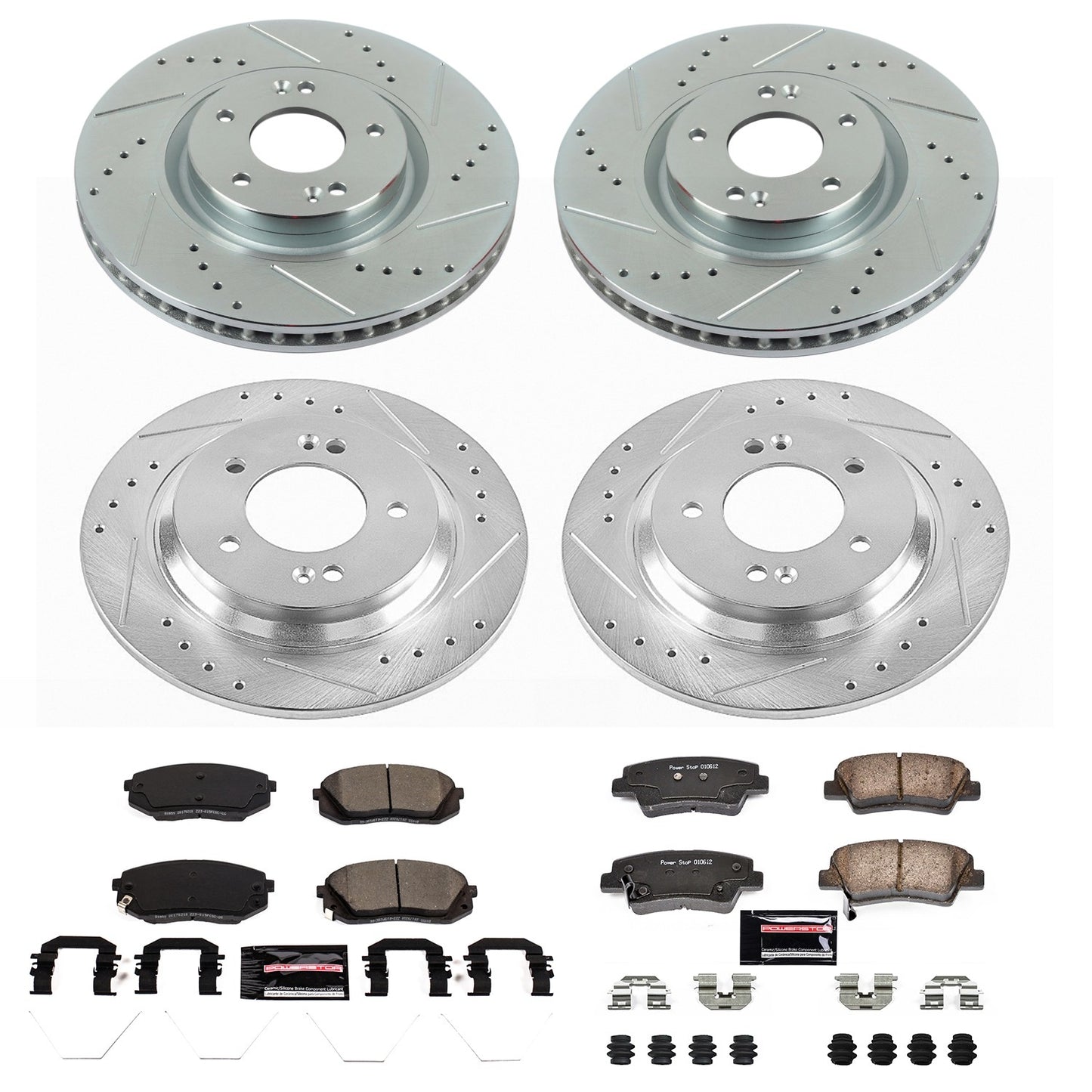 PowerStop Power Stop 17-19 Hyundai Sonata Front & Rear Z23 Evolution Sport Brake Kit K7511