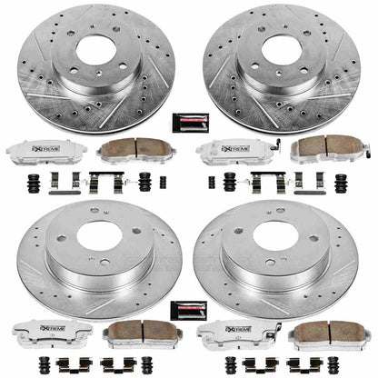 PowerStop Power Stop 01-02 Infiniti G20 Front & Rear Z26 Street Warrior Brake Kit K751-26