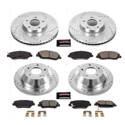 PowerStop Power Stop 17-18 Hyundai Santa Fe Front & Rear Z23 Evolution Sport Brake Kit K7514