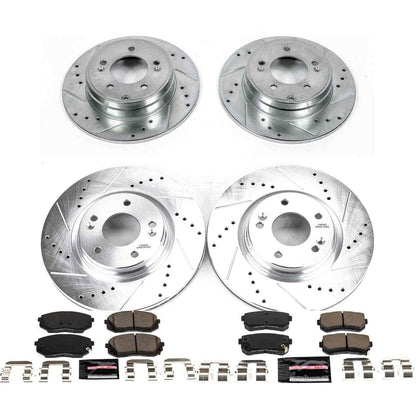 PowerStop Power Stop 16-19 Hyundai Sonata Front & Rear Z23 Evolution Sport Brake Kit K7522