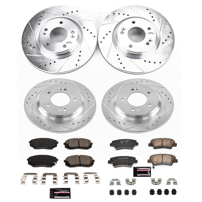 PowerStop Power Stop 17-19 Hyundai Sonata Front & Rear Z23 Evolution Sport Brake Kit K7523