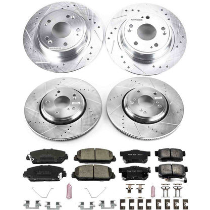 PowerStop Power Stop 17-18 Acura ILX Front & Rear Z23 Evolution Sport Brake Kit K7529