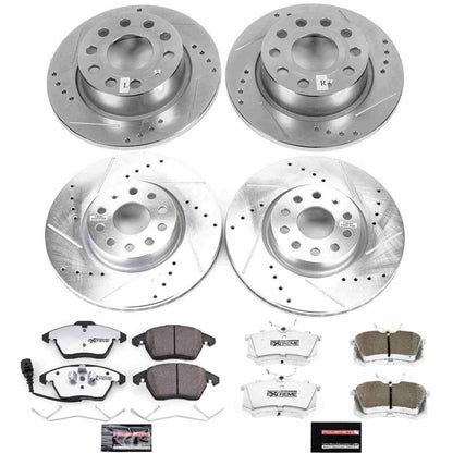 PowerStop Power Stop 2013 Audi A3 Front & Rear Z26 Street Warrior Brake Kit K7530-26