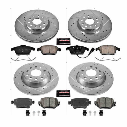 PowerStop Power Stop 16-18 Audi Q3 Front & Rear Z23 Evolution Sport Brake Kit K7537