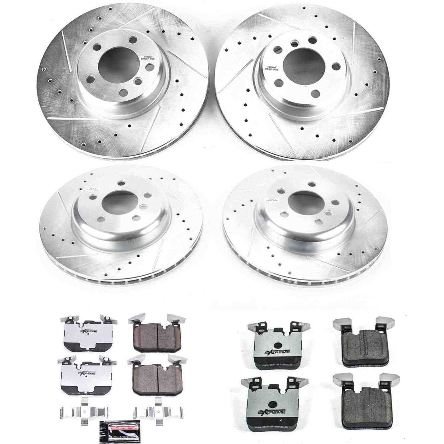 PowerStop Power Stop 16-18 BMW 320i xDrive Front & Rear Z26 Street Warrior Brake Kit K7547-26