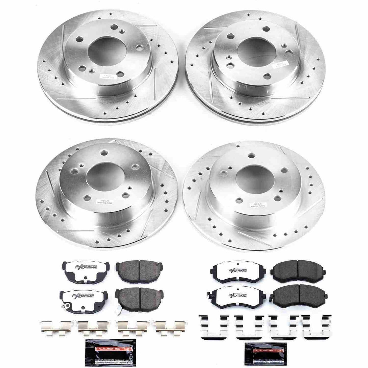 PowerStop Power Stop 94-96 Nissan 240SX Front & Rear Z26 Street Warrior Brake Kit K755-26
