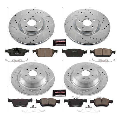PowerStop Power Stop 17-19 Ford Escape Front & Rear Z23 Evolution Sport Brake Kit K7570