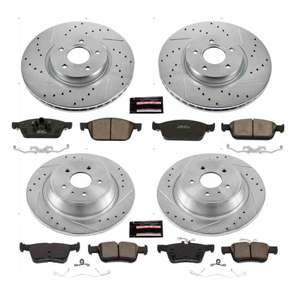PowerStop Power Stop 17-19 Ford Escape Front & Rear Z23 Evolution Sport Brake Kit K7570