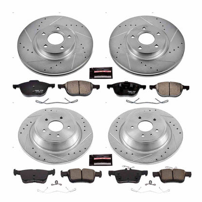 PowerStop Power Stop 17-19 Ford Escape Front & Rear Z23 Evolution Sport Brake Kit K7571