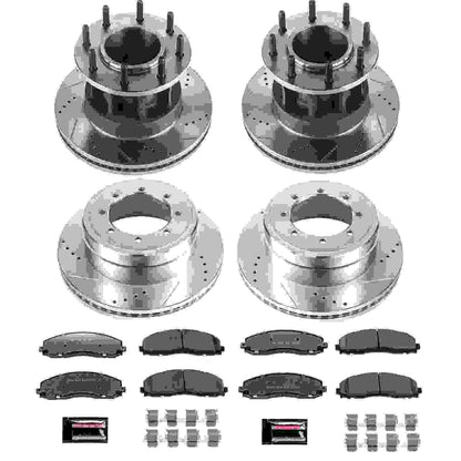 PowerStop Power Stop 17-19 Ford F-350 Super Duty Front & Rear Z36 Truck & Tow Brake Kit K7572-36