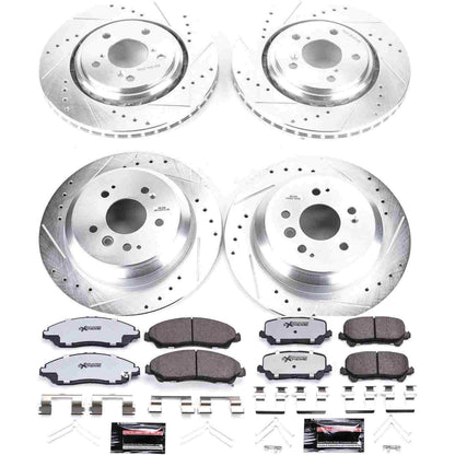PowerStop Power Stop 16-19 Honda Pilot Front & Rear Z36 Truck & Tow Brake Kit K7576-36