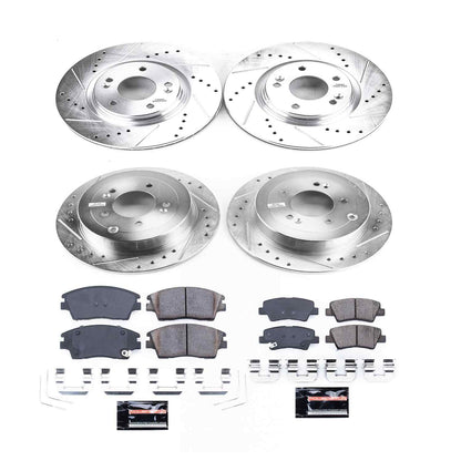 PowerStop Power Stop 16-18 Hyundai Tucson Front & Rear Z23 Evolution Sport Brake Kit K7581