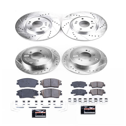 PowerStop Power Stop 16-18 Hyundai Tucson Front & Rear Z23 Evolution Sport Brake Kit K7581