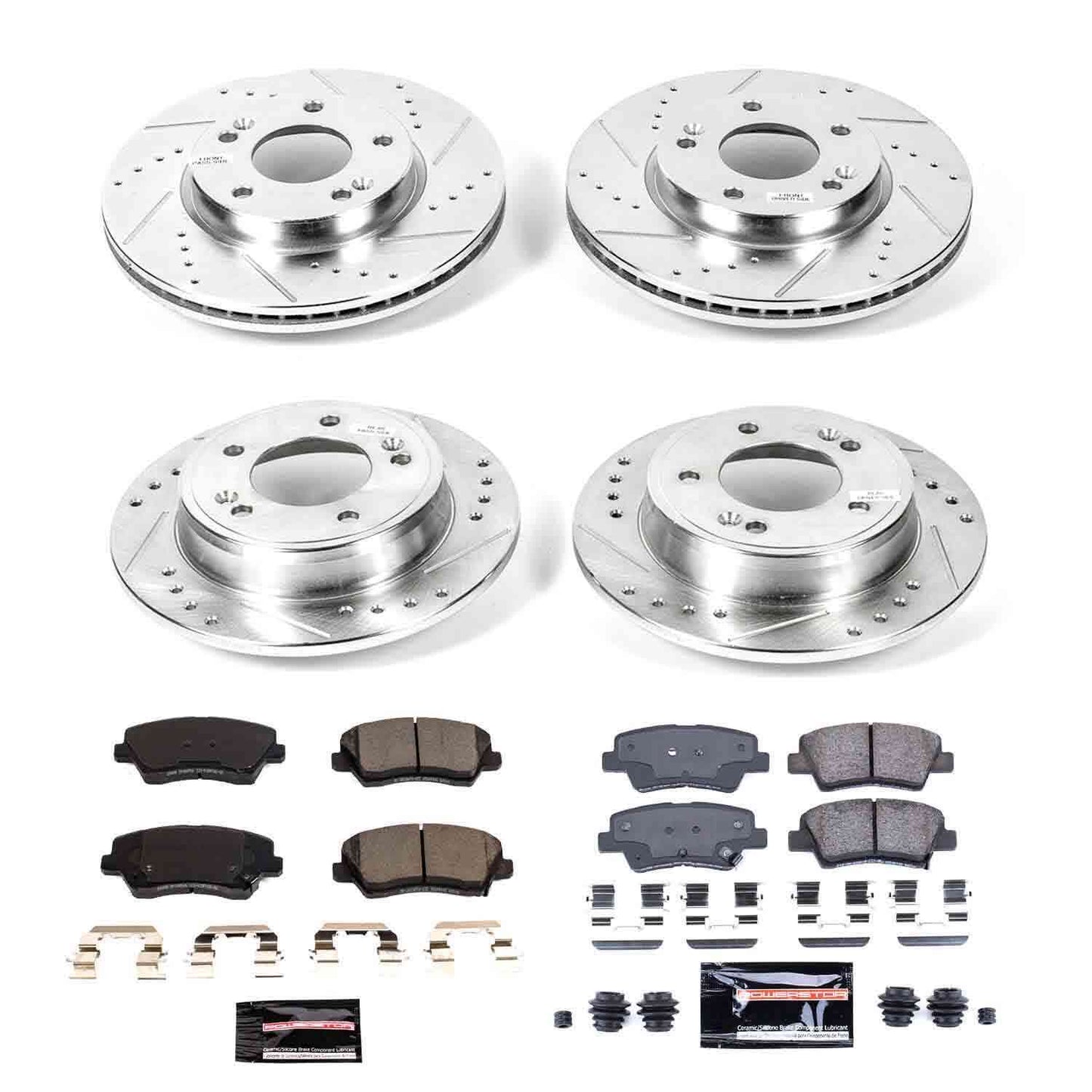 PowerStop Power Stop 16-17 Hyundai Veloster Front & Rear Z23 Evolution Sport Brake Kit K7582
