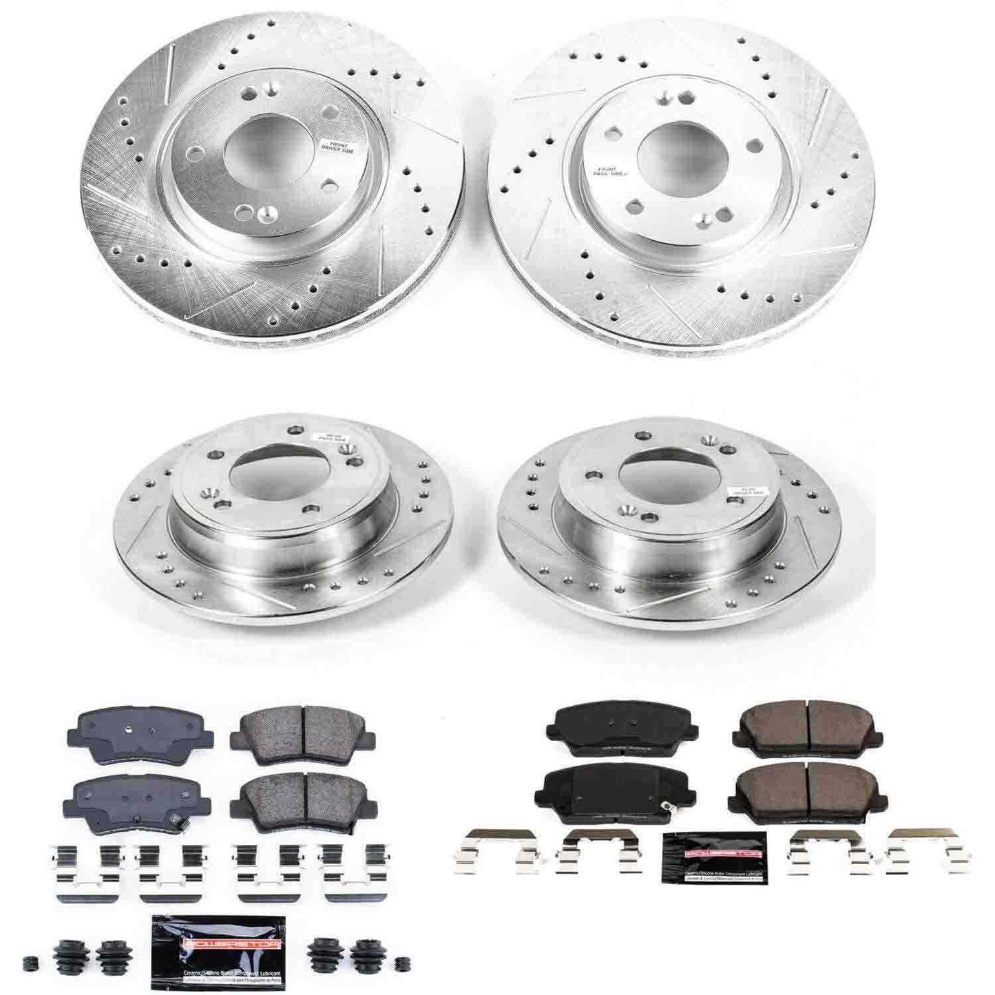 PowerStop Power Stop 16-17 Hyundai Veloster Front & Rear Z23 Evolution Sport Brake Kit K7583