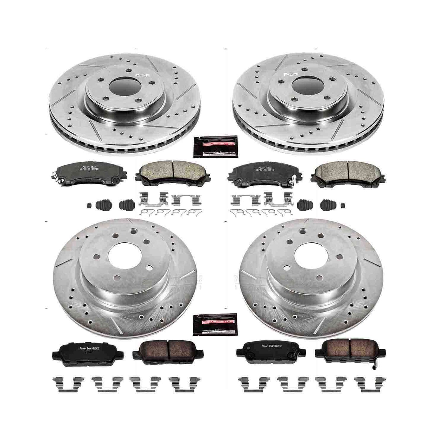 PowerStop Power Stop 16-17 Infiniti QX50 Front & Rear Z23 Evolution Sport Brake Kit K7584