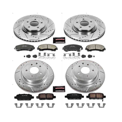 PowerStop Power Stop 16-17 Infiniti QX50 Front & Rear Z23 Evolution Sport Brake Kit K7584